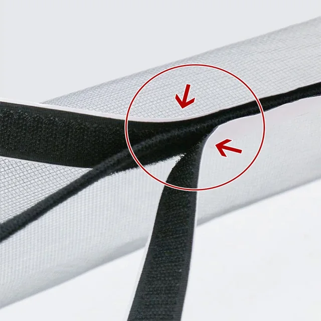 Black mosquito proof zipper screen window, self installing non perforated mesh, invisible mosquito proof，Invisible mosquito net 3