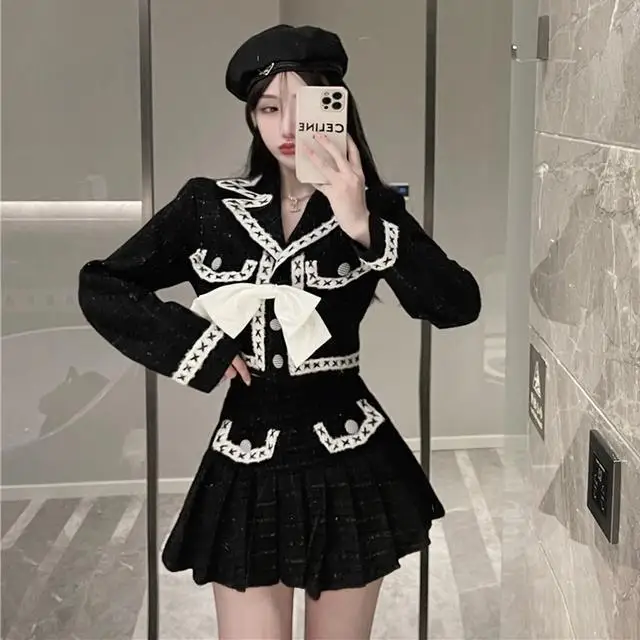 

UNXX Internet Celebrity Hot Girl Fashionable Sets Women 2021 Autumn And Winter New Petite Elegant Floral Chic 2 Pieces Set