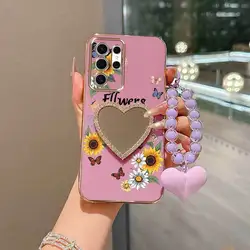 Floral Butterfly Dance Phone Case Set with Lanyard and Stand - Galaxy S26 Plus (PURPLE)