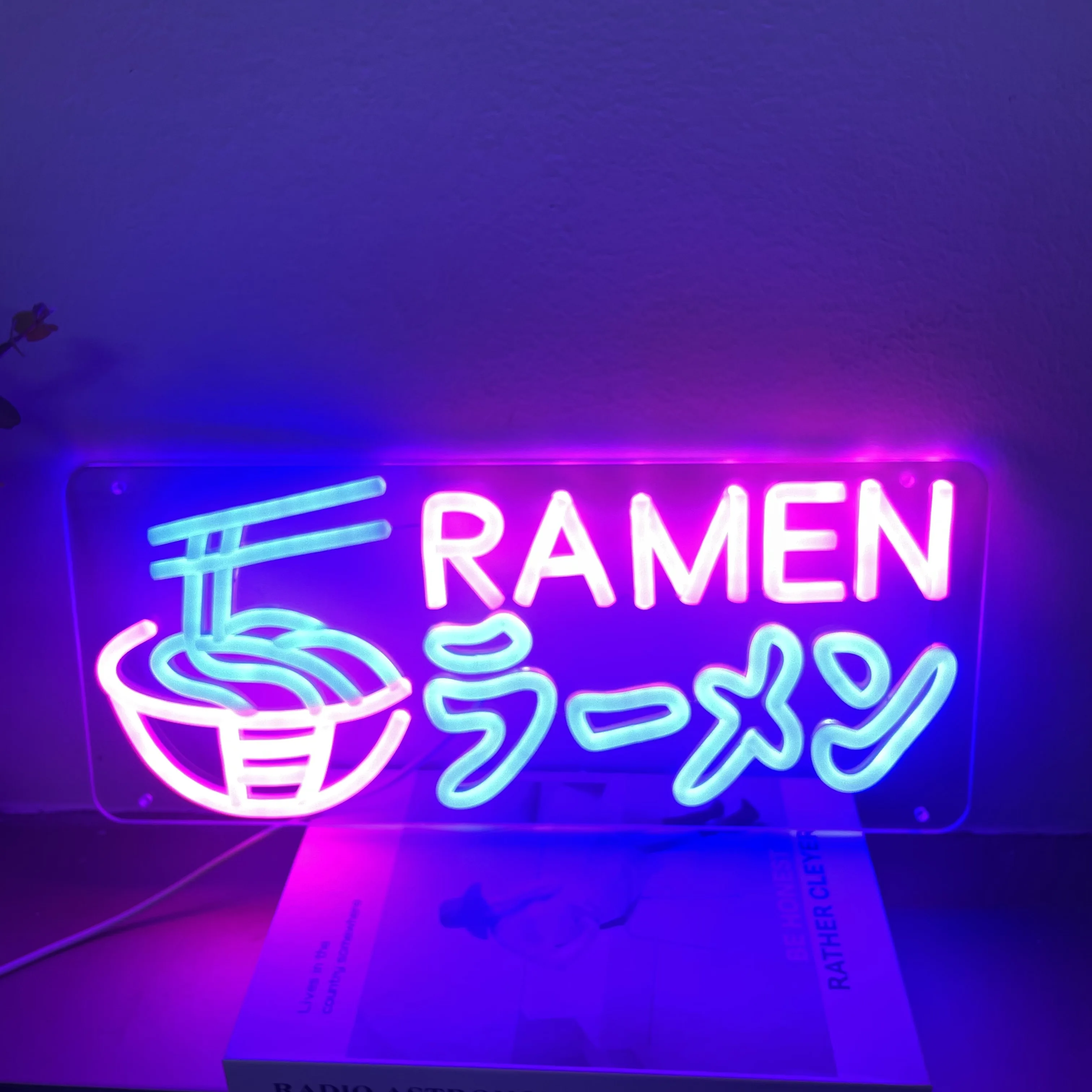 Japanese Ramen Neon Signs Wall Decor for Kitchen Restaurant Noodle Led Lights Personal Design Handmade Birthday Wedding