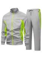 Ensemble deux pièces homme printemps-automne : sweat à capuche et pantalon décontracté multi-poches pour activités de plein air 3
