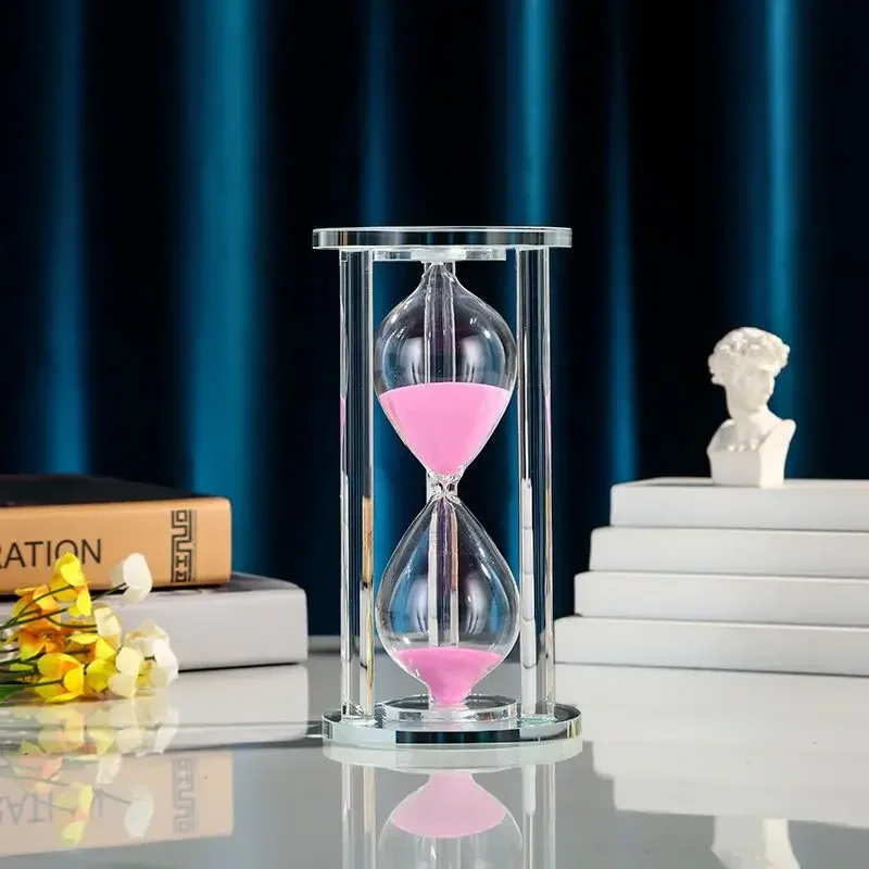 15-60 Minutes Hourglass Sand Timer Kitchen School Modern Crystal Hour Glass Sandglass Sand Clock Tea Timers Home Decoration Gift