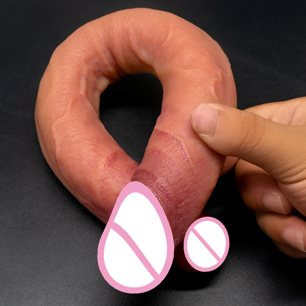 Double Head Dildo Double Ended Flexible Penis Sex Toys for Women Lesbian 40cm