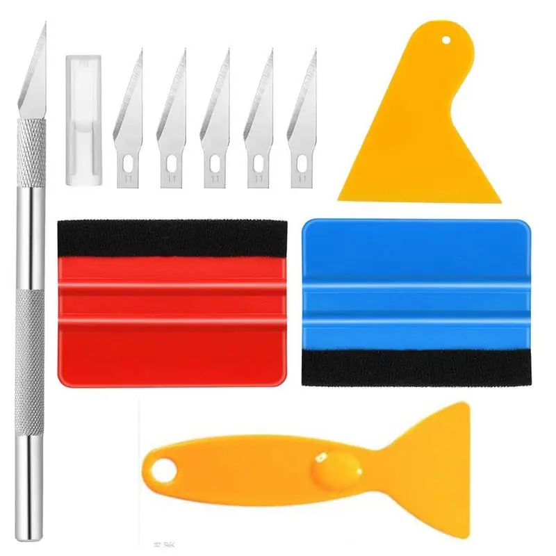 Window Tint Kit Car Window Tint Film 10PCS Film Installation Kit For Vehicle Glass Protective Car Wrap automotive film tools