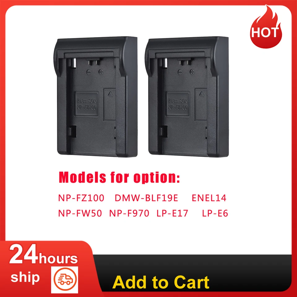 Andoer 2 pieces battery plate NP-FZ100 for Neweer Dual/battery charger