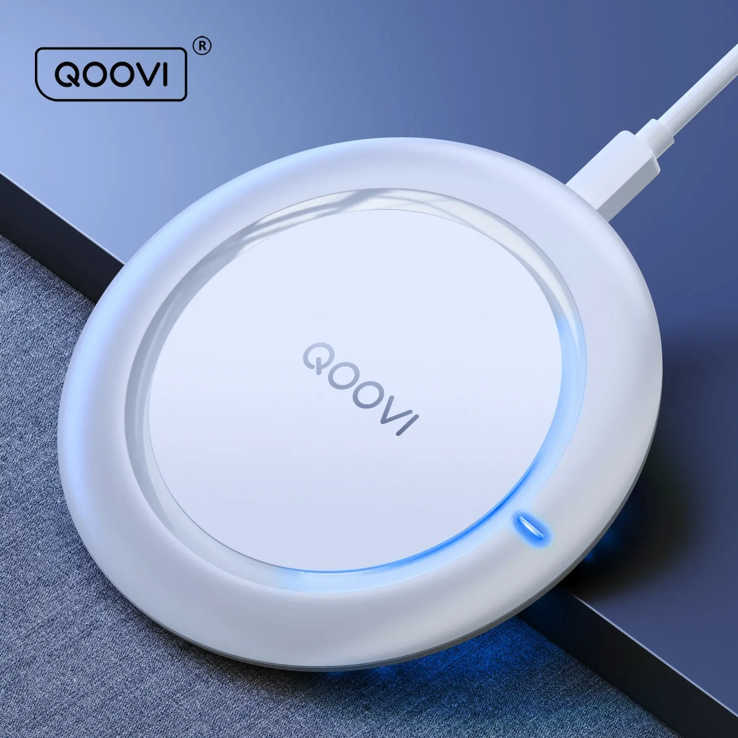 Universal 15W Fast Wireless Charging Pad with USB Qi Technology