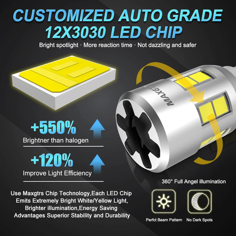 6 Lampadine LED T15 W16W 921 | Canbus Senza Errori, 12V-24V, Per Stop E Frecce Auto - Foto 3