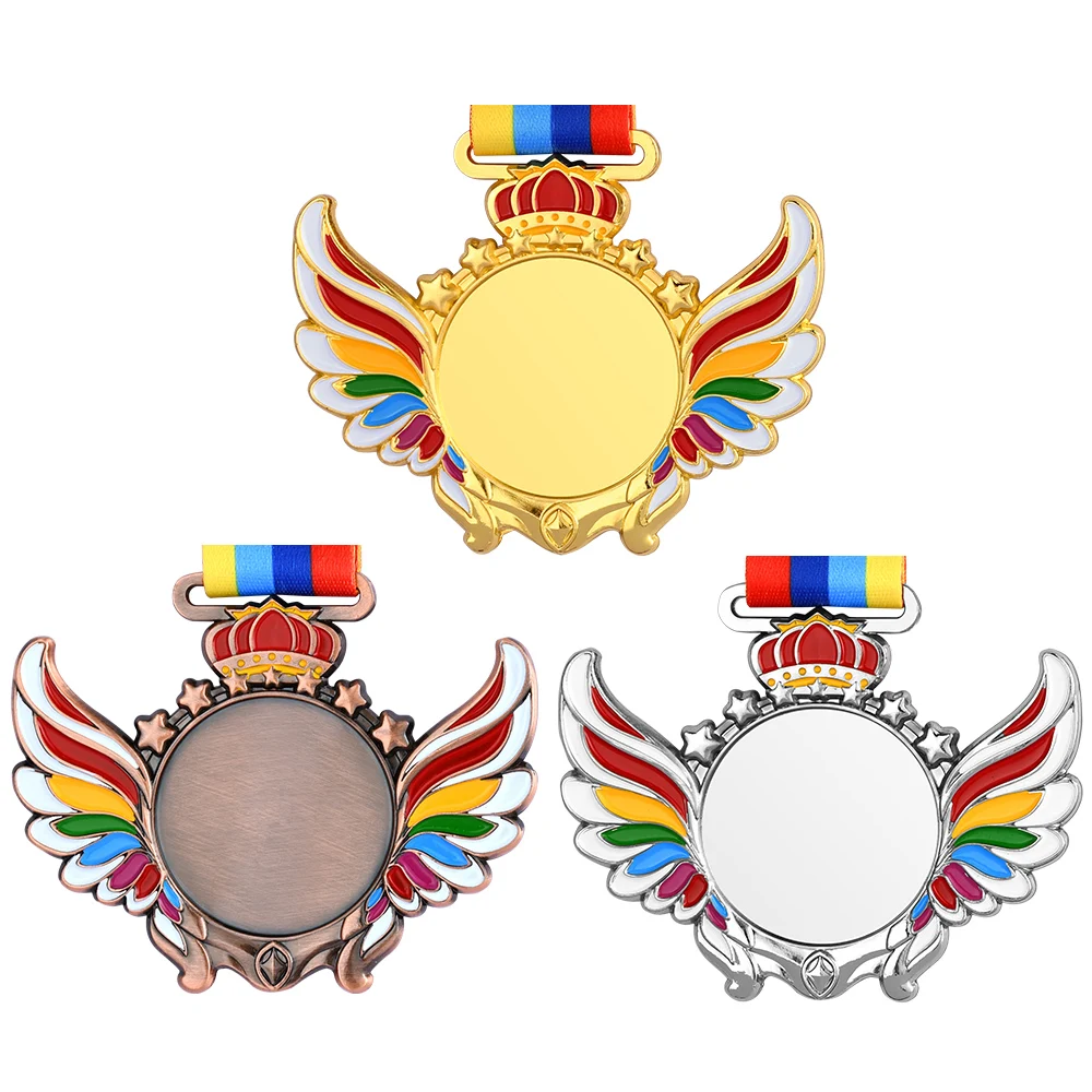 Blank Medal Competition Medals Children's Award Medal Badges Gold Silver Running Sports Game Prizes Gift Free Design award medals