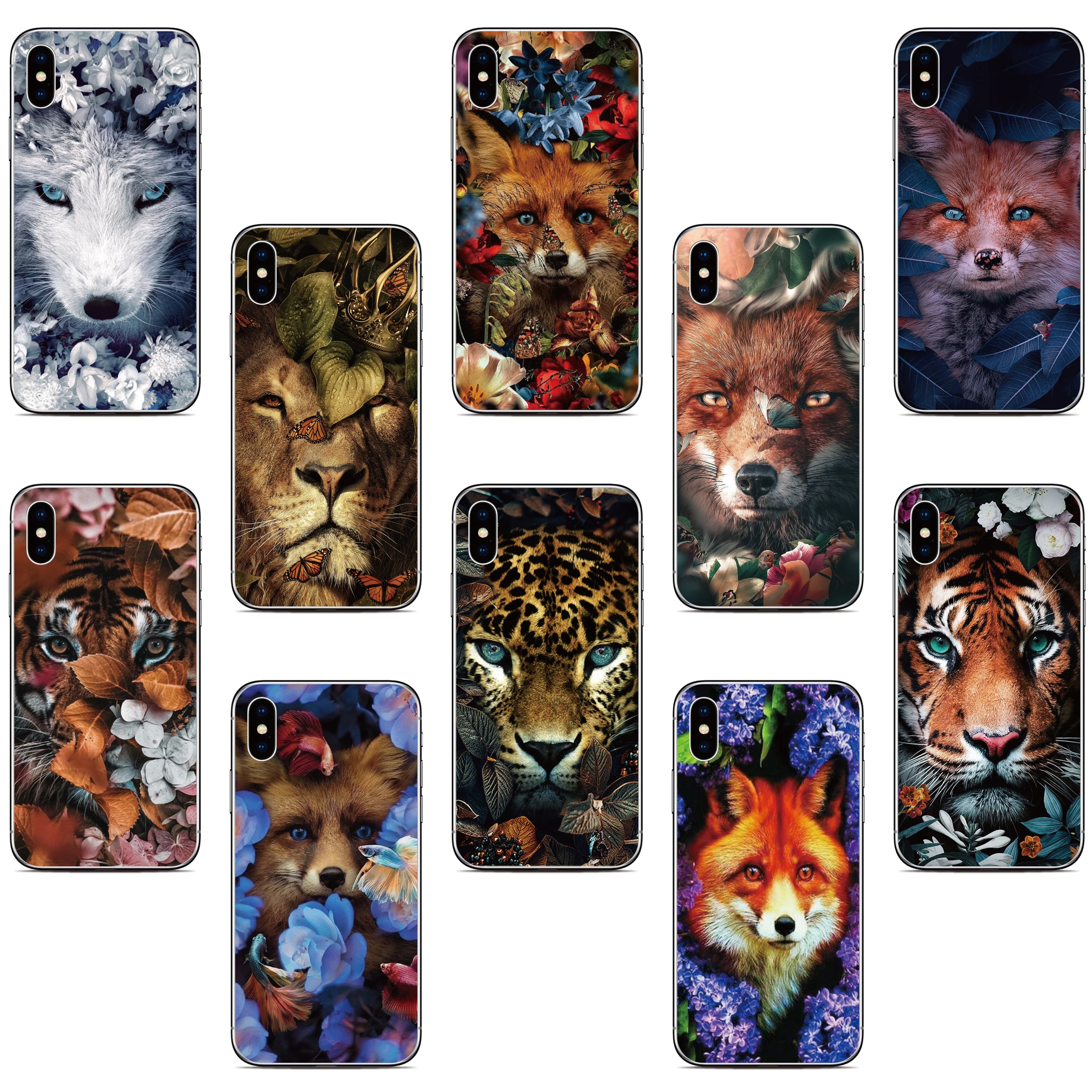 Animal Tiger Fox Cover Per Blu G91 C5 Max View 2 3 Bold N2 F91 Gigaset Gx6 Gx4 Gs5 Gs4 Gs3 Cat S62 Pro S42 S52 S75 5G Custodia Per Telefono