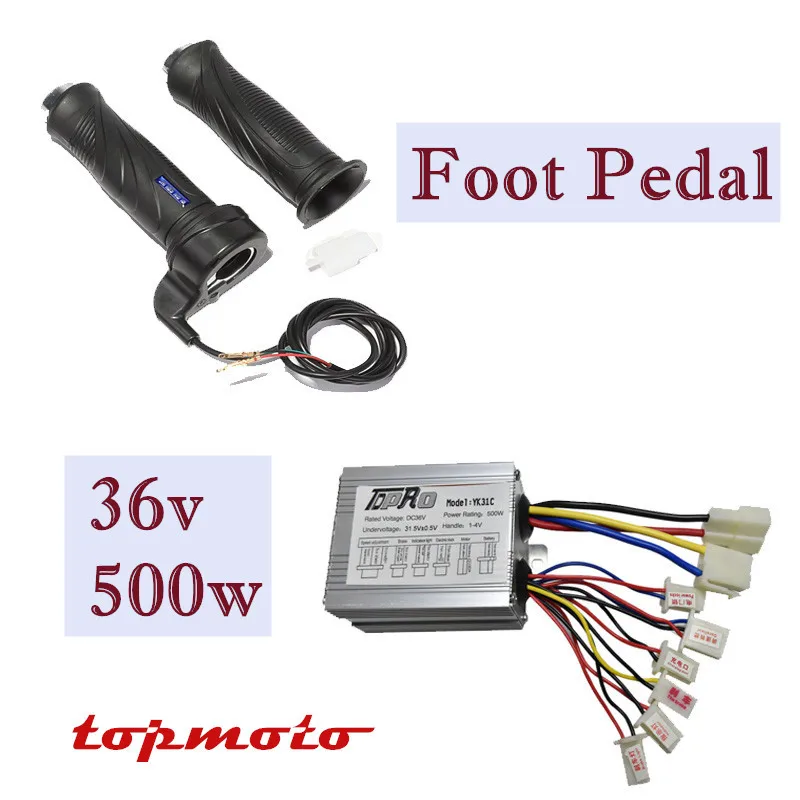 

36V 500W Brush Motor Speed Controller Electric Scooter Bike Throttle Grip Kit for Quad Dirt EBike Mini Bike Razor Tricycle