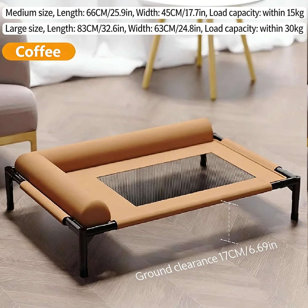 Letto rialzato in rete per cani e gatti di medie e grandi dimensioni, rimovibile e lavabile, traspirante, per animali domestici, resistente all'umidità._voghion.com