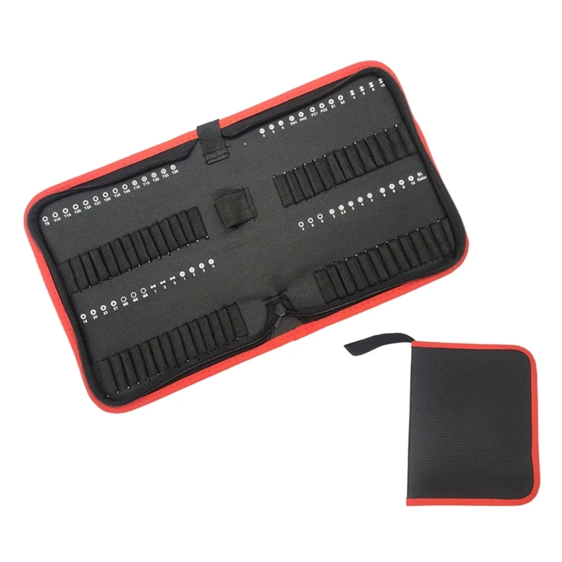 Convenient Zipper Bit Drill Bit Storage Bag with Clear Labels for Tool Storage and Screwdriver Bits 3