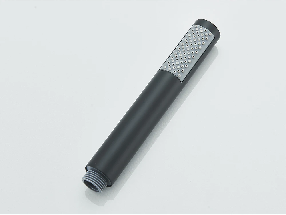 Brushed Gold Hand Held Shower Head Black Finish Image 8