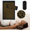 Acupressure Mat and Pillow Set Massage Cushion For Fitness Exercise Yoga Pilates Foot Back Body Relaxtion Spike Mat Set with Bag 2