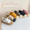 Children Canvas Shoes for Boys and Girls Spring  Autumn Hook and Loop Shoes Soft Bottom Breathable Toddler Baby Biscuit Shoes 3