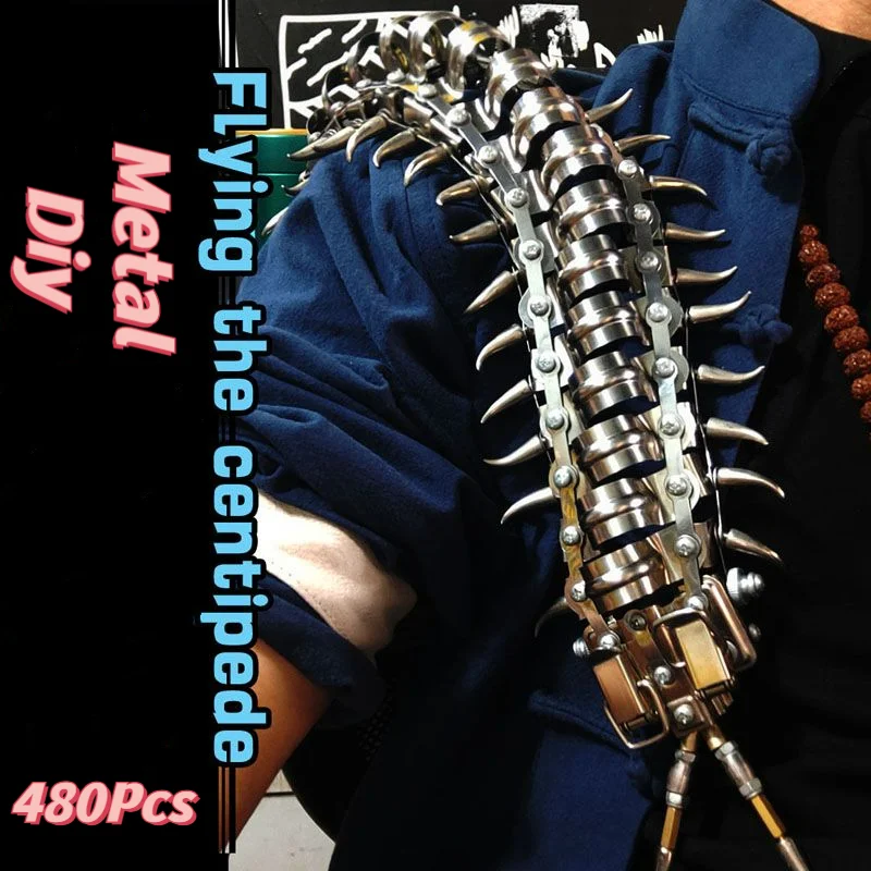 3D metal flying the centipede metal stainless steel assembly adult puzzle punk model toy