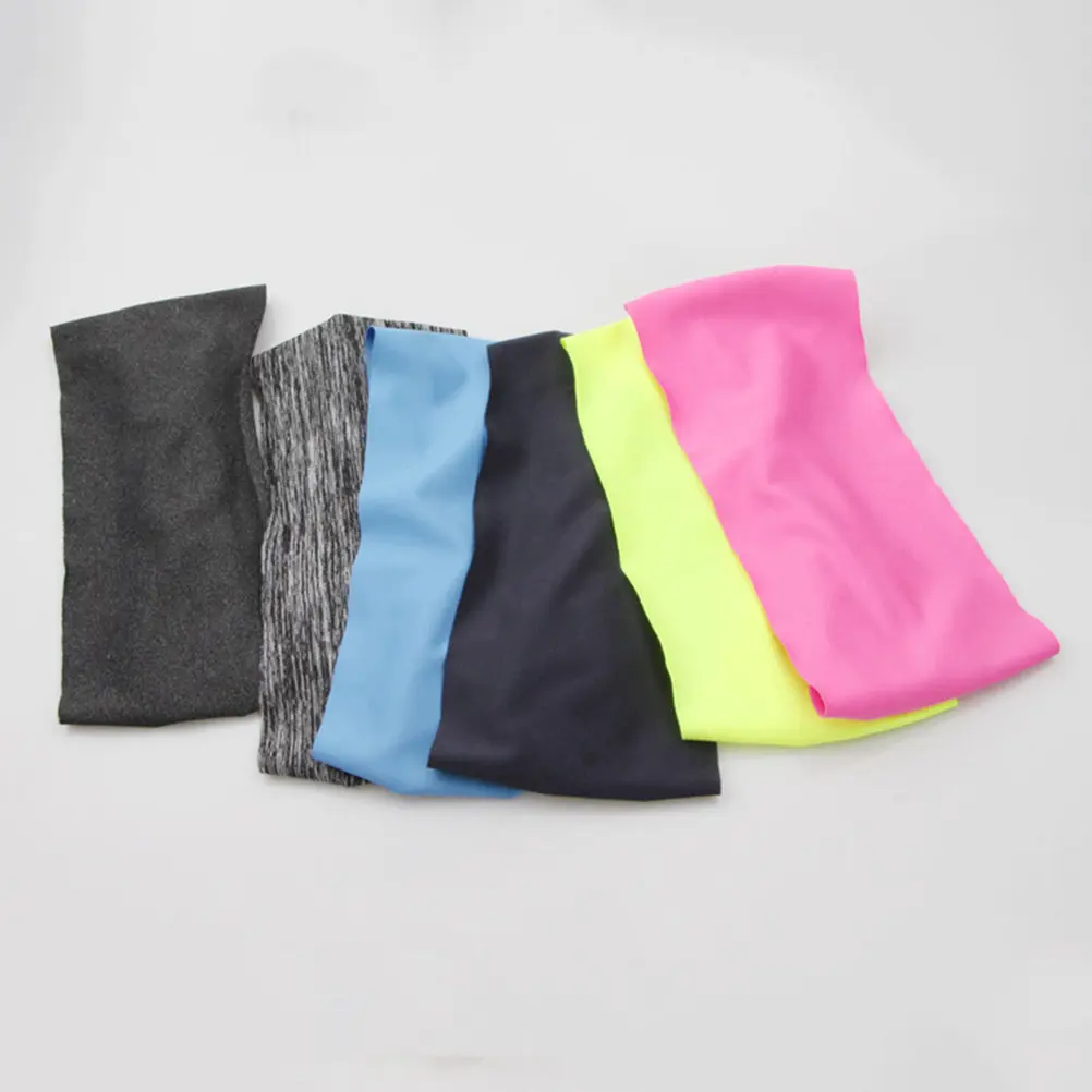 5Pcs 빠른 건조 피트니스 머리띠 탄성 미끄럼 방지 땀 흡수 스포츠 헤어 밴드 요가를위한 부드러운 통기성 헤어 액세서리
