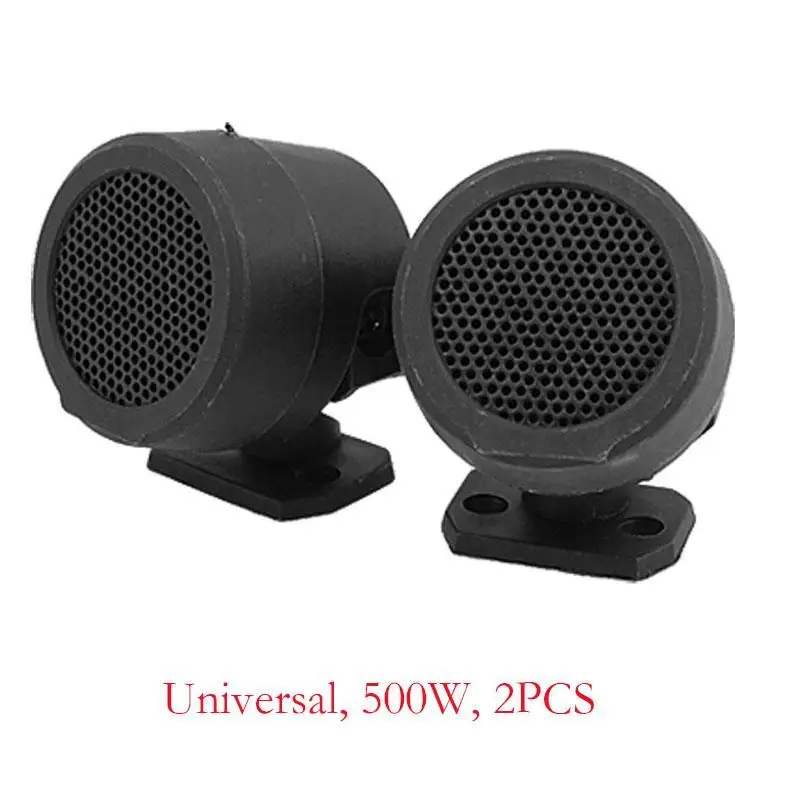 1Pair 12V Tweeter Speakers 500W Pre-wired Dome Audio System High Quality Super Loud For Auto Car Wear Resistant And Durable