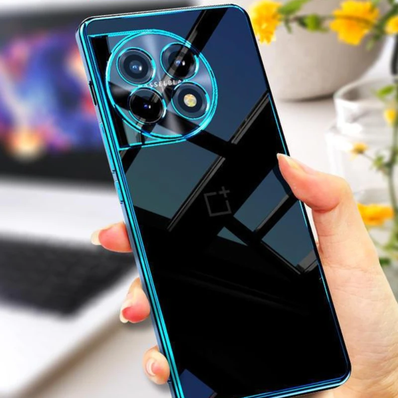 Electroplating TPU Silicone Soft Shell Phone Case - All-Inclusive Lens Protection