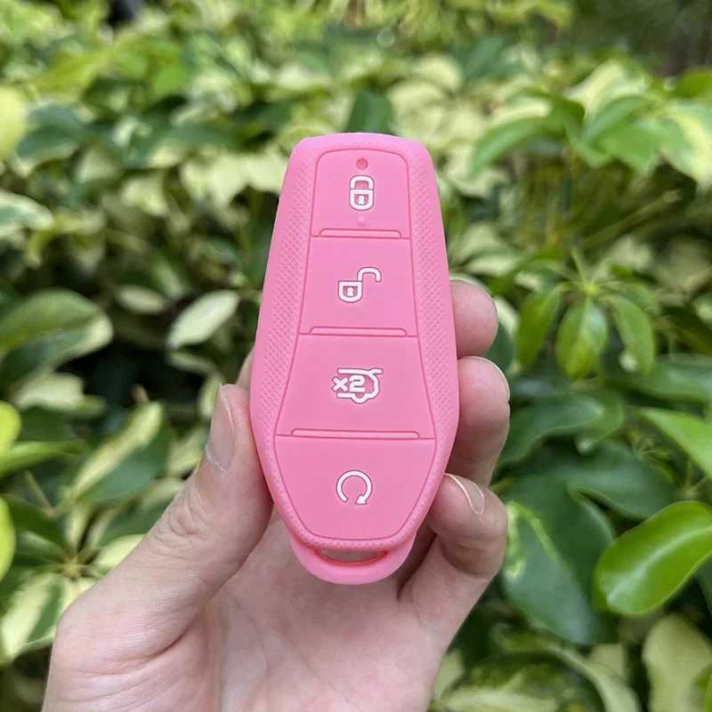AIXXCUVQ Silicone Key Case Cover For BYD Atto 3 | Glows In Dark, Signal Friendly, Protective - Gray - View #13