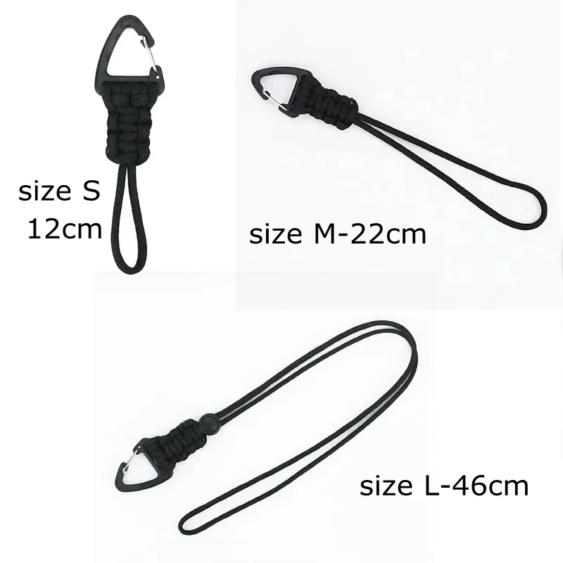 Versatile Paracord Lanyard Keychain with Triangle Carabiner & Braided Strap - Anti-Loss Wrist Rope