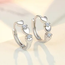 

Exquisite Fashion Heart Shaped Cubic Zirconia Earrings for Women Bridal Wedding Earring Anniversary Valentine's Day Gift Jewelry