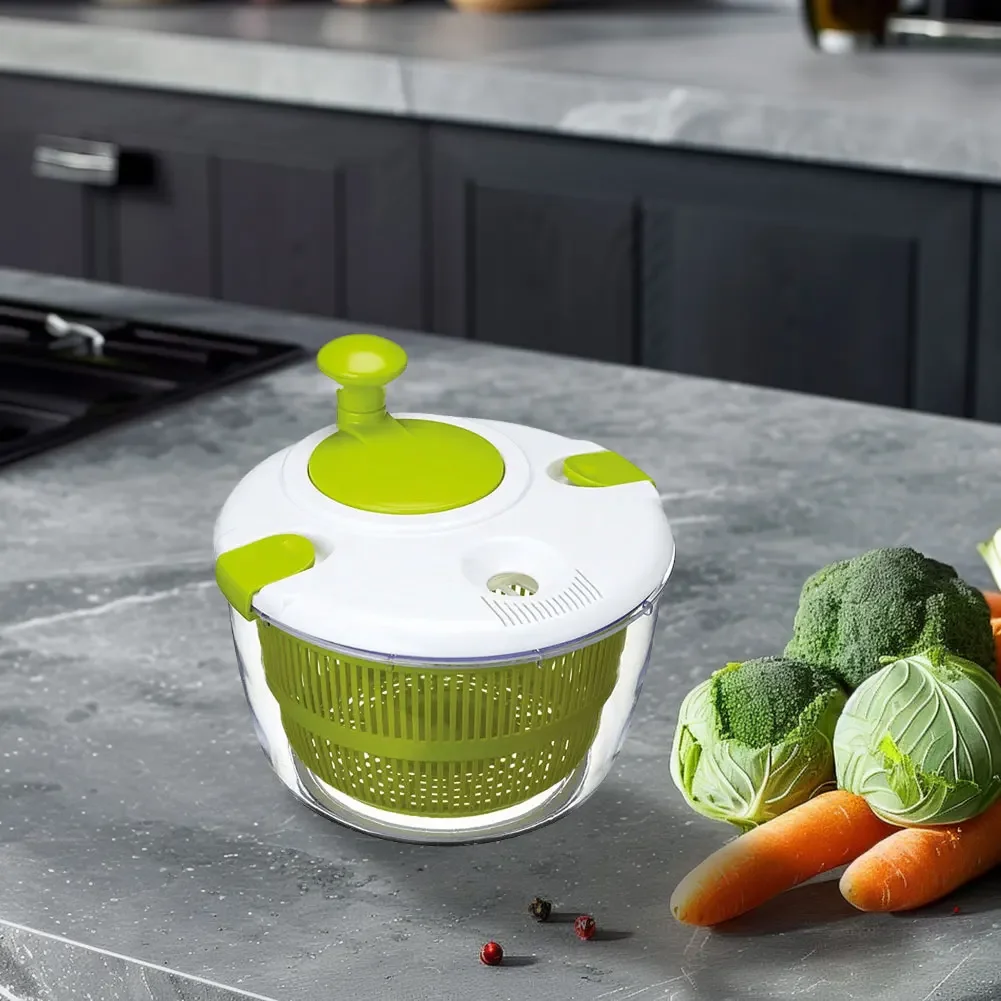 Salad Spinner Salad Dryer Vegetable Washing Dryer Fruit Washer Drying Greens Drainer Strainer Manual Lettuce Spinner