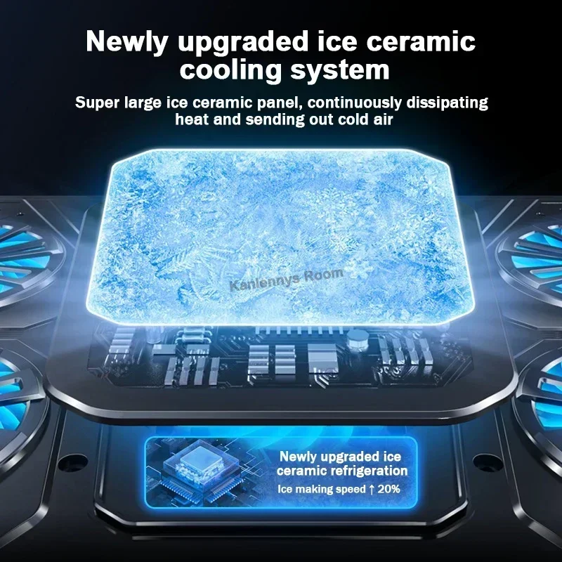 D13 Semiconductor Game Laptop Cooling Pad 8 Angles Adjustable Foldable LED Screen Notebooks Cooler Bracket For 12-21'' Computer 4