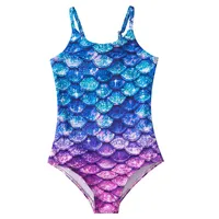 Baby Swimwear Girl Summer Swimming Beachwear Children Pool One Piece Kids Mermaid Clothes Sleeveless Straps Swimsuit 3-10 Years 6