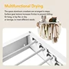 Upgrade Drying Rack Clothing,Clothes Drying Rack Wall Mounted,Laundry Drying Rack Wall Mount,6 Aluminium Poles,with Hooks 3