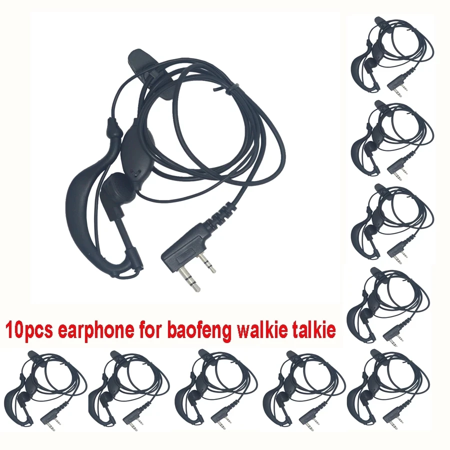 

10 pcs Baofeng Original earphone UV-5R walkie-talkie headset for UV-82 BF-888S 666S 777S UV-9R plus
