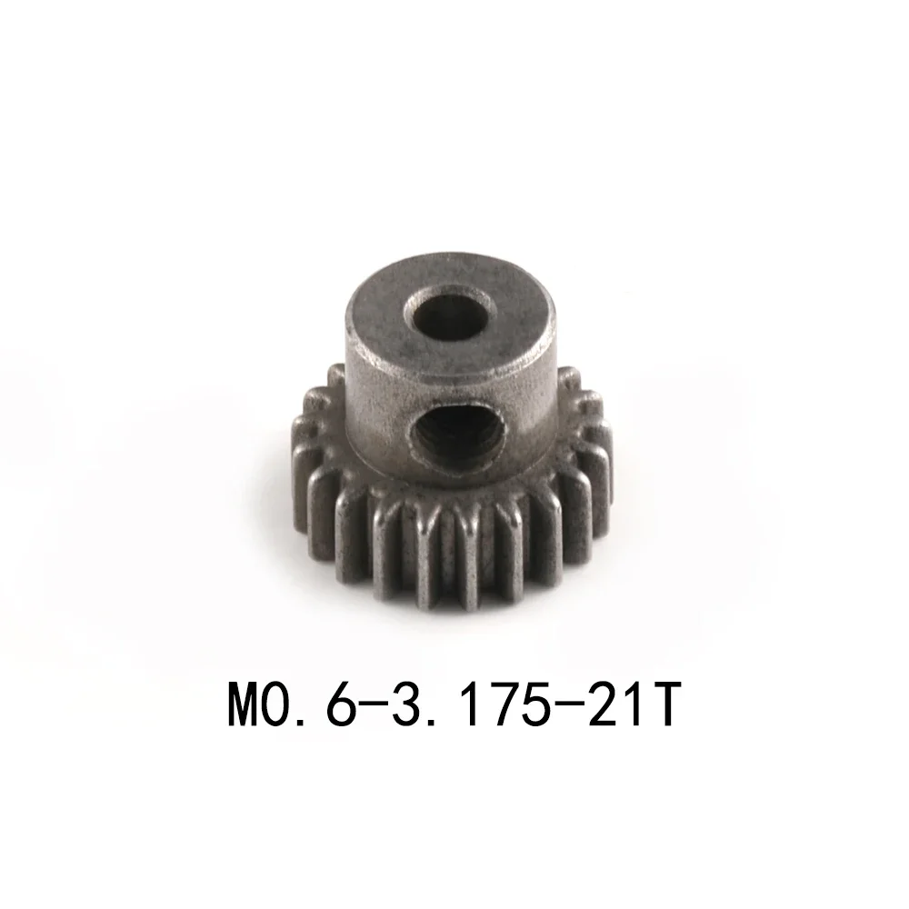 M0.6 5mm 64T and M0.6 3.175mm 17T 21T 26T 29T Motor gear Steel Metal for Hsp 94123 94111 94107 94170 RC Model Car Upgrade Parts
