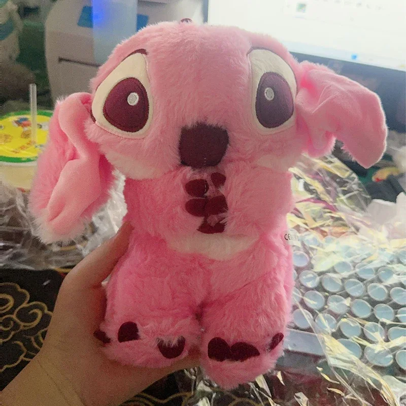 Disney Stitch Plush Doll Breath Child Peluche Lilo&Stitch Kawaii Soothes Toy Anime Baby Music Light Sleep Toys Model Kids Gifts