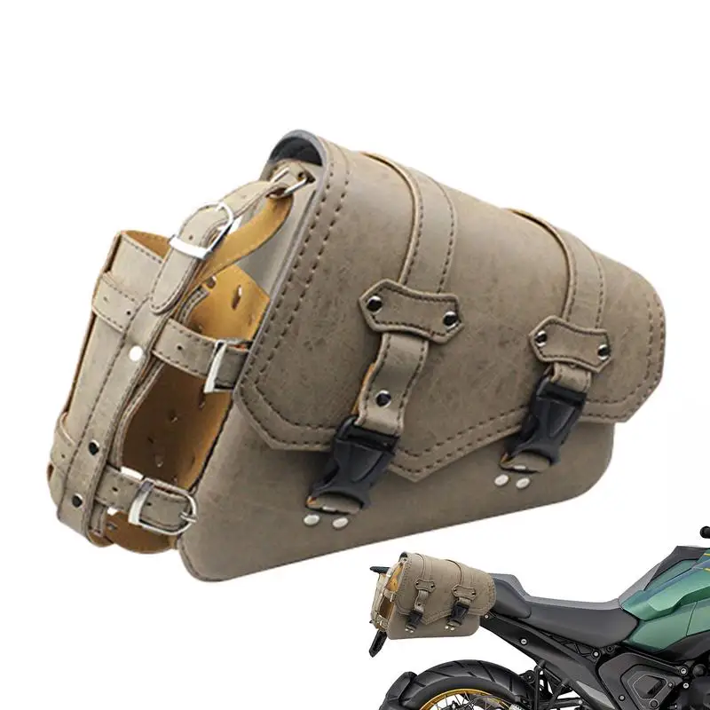 

Motorcycle Storage Bags Motorbike Side Saddle Pouch Bag Portable Motorcycle Panniers Bags With Bottle Holder For Motorcycle