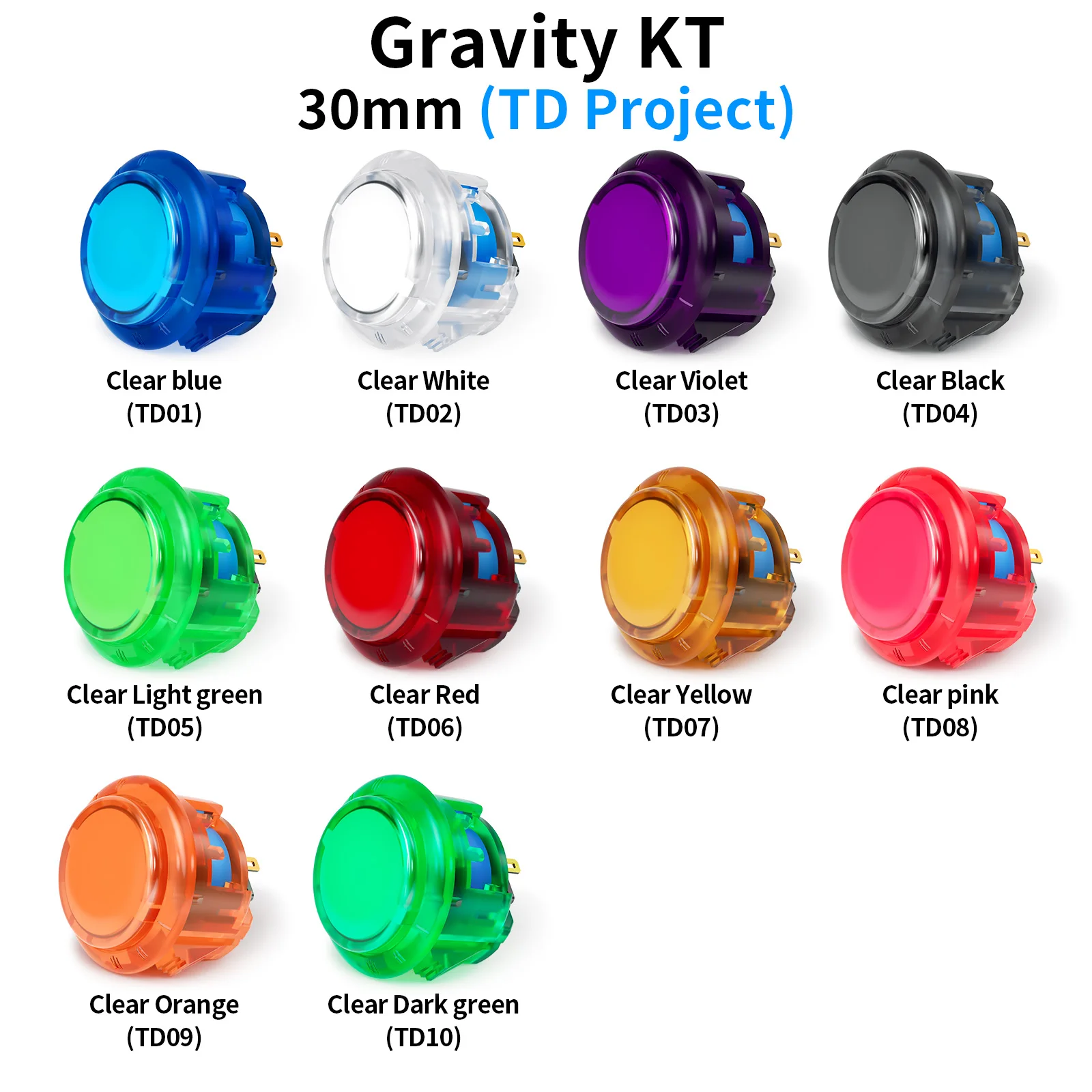 Qanba Gravity KT Arcade buttons Mute snap-in button Multiple
