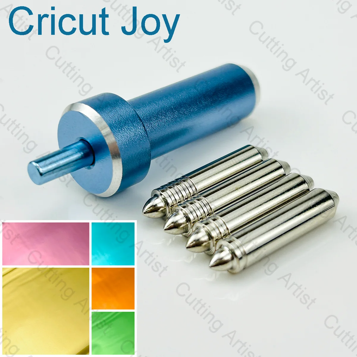 Kit Di Trasferimento In Lamina Da 5 Pezzi Per Cricut Joy + Fogli In Lamina Da 50 Pezzi Matted Gold Pink Orange Apple Green Coral Blue