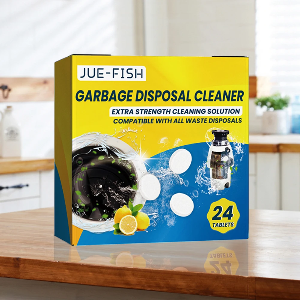 24pcs Disposal Cleaner Deodorizer Extra-Strength Sink Cleaning Tablets Fresh Scent Removing Residue Kitchen Accessories 3