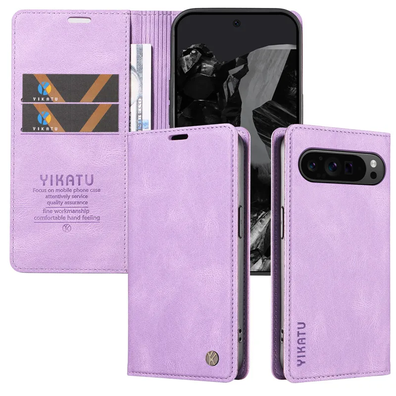 Luxury Leather Wallet Protective Case with Magnetic Flip Cover