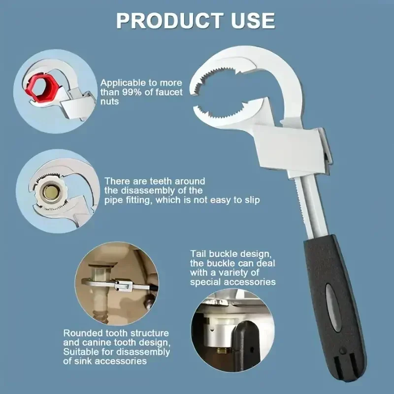 Bathrooms Accessories Spanner Kit Bathroom Items Tools Set Open Automotive Adjustable Tool Workshop Mechanical Hand Sink Large