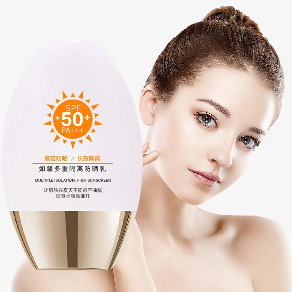 Sunscreen Refreshing Oil Control Facial Sunscreen SPF50+ UVB UVA Effective Isolates Ultraviolet Rays Protects 50g