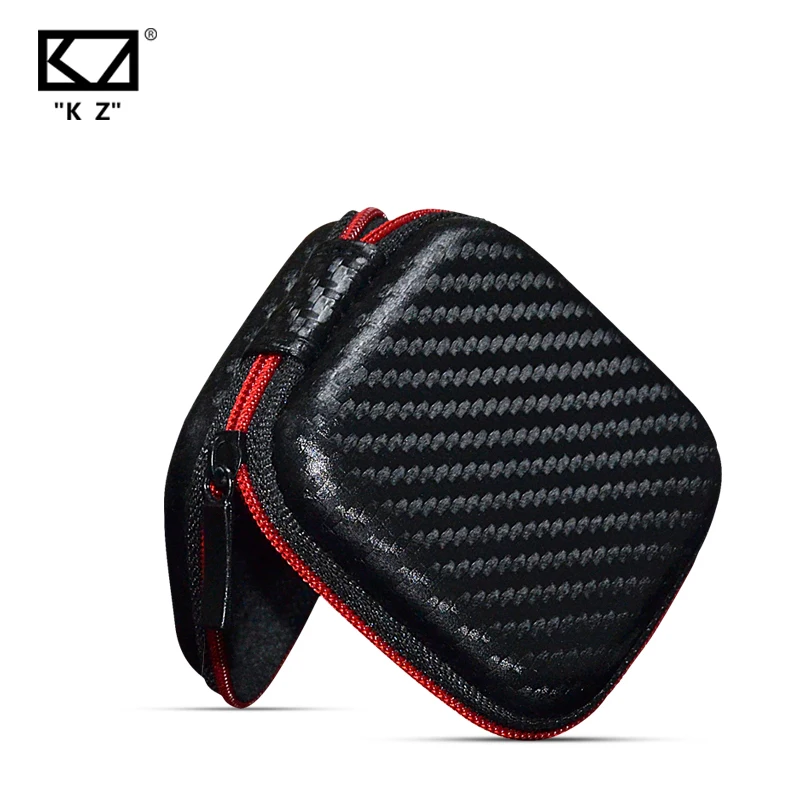Original KZ Square Portability Case Wired Earphone Bag Common Mobile Phone Earbuds Mini Box Portable Headset Package Microphone 3
