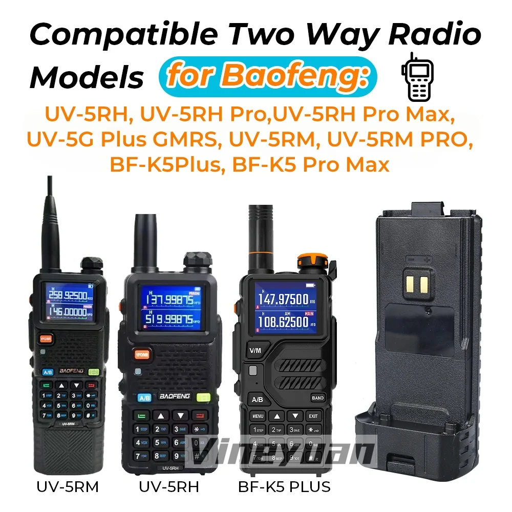 Custodia Batteria Espansa Per Baofeng UV-5RH/Pro/5G/5RM Plus, Alimentata Da 6 Batterie AA, Accessorio Radio Bidirezionale