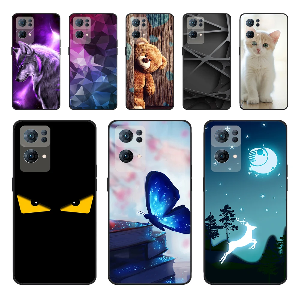 Custodia Per Oppo Find X5 Lite 5G Cover Cover Posteriore Moda Per Oppo Reno 7 5G Custodia Reno7 Soft Bumper Find X5Lite