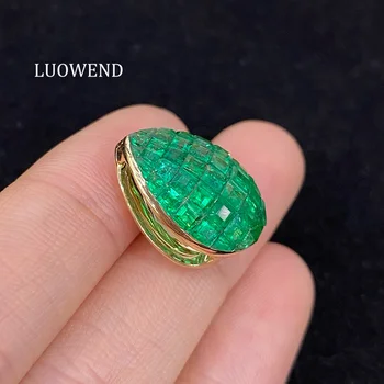 Emerald Drop Gold Pendant