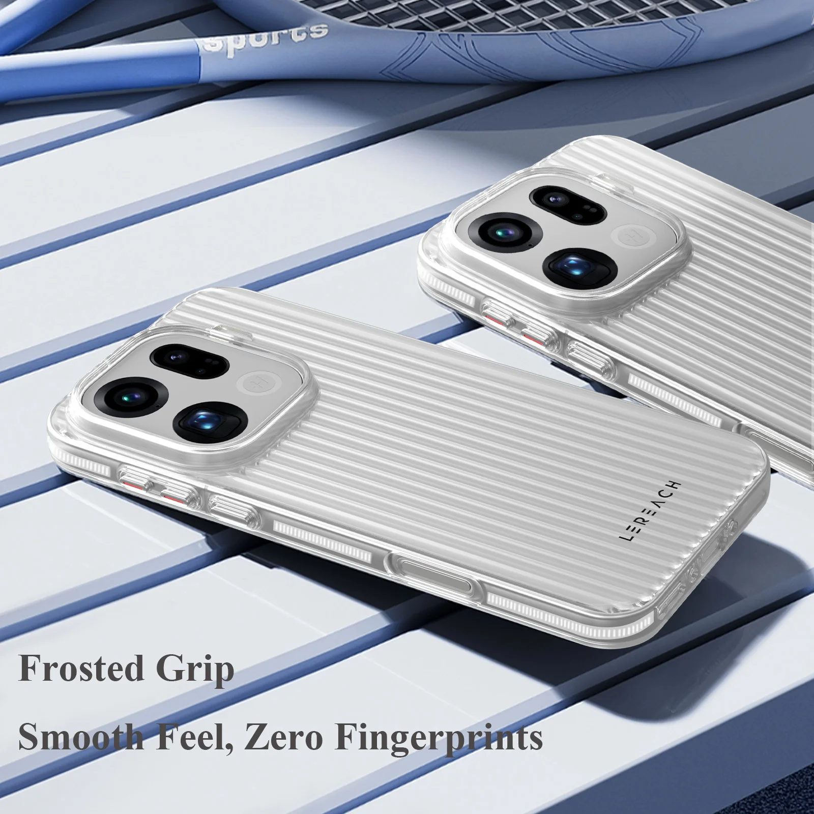 Lereach Corrugated Matte Phone Case - Anti-Slip, Slim, Fingerprint-Resistant, Multi-Color Options