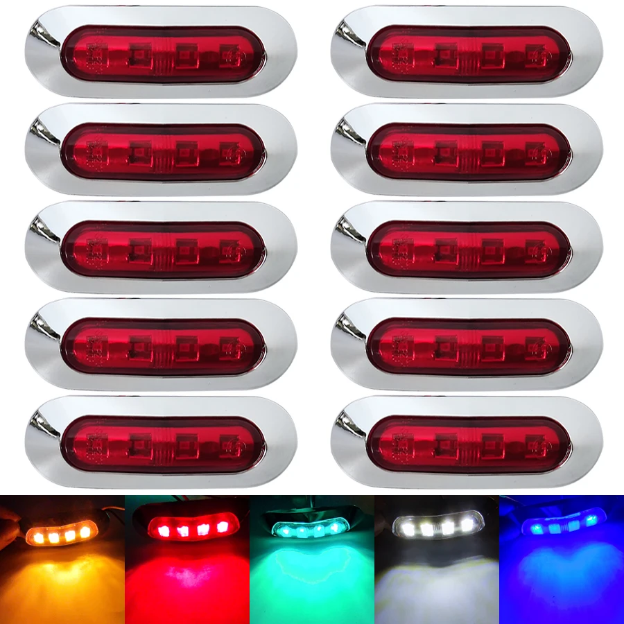 10PCS12V24V4LEDUniversalLedlightSideMarkerCarLightsforVolvo