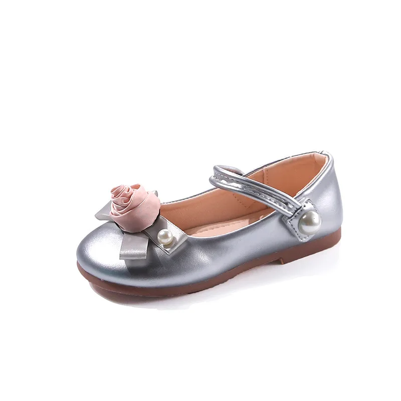Girls Flat Shoes Soft Sole Kids Princess Shoes with Sweet Flowers New Cute Girls Dress for Performance Dance Show