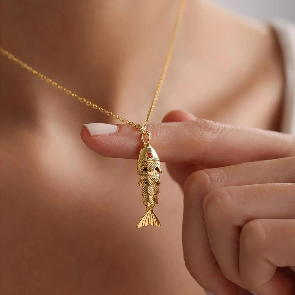 Fish Pendant Necklace for Women