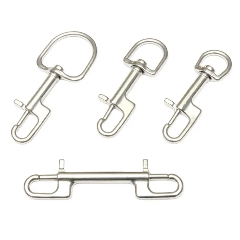 SEPWIK Moschettone, clip a moschettone in acciaio inossidabile 316, ganci a moschettone resistenti, moschettoni portachiavi, gancio a molla multiuso per guinzaglio del cane, campeggio all'aperto