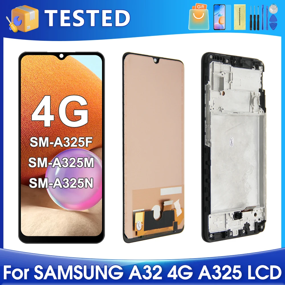 6.4''A32 4G For Samsung For  A325 A325F A325F/DS A325M A325N LCD Display Touch Screen Digitizer Assembly Replacement